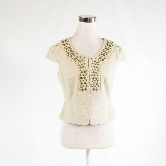 Beige ANTHROPOLOGIE IDRA blazer jacket 4 NWT $128 - Picture 1 of 8